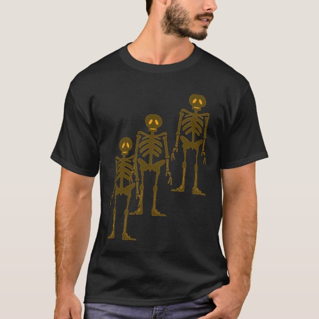 O design do t-shirt do Dia das Bruxas iluminou os (Frente)