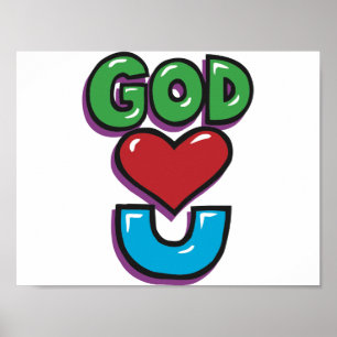 O deus ama-o poster