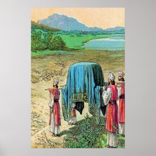O deus de Joshua 3 para o poster do rio Jordão