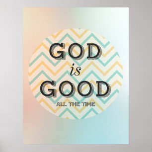 O deus é bom todo o tempo poster inspirado