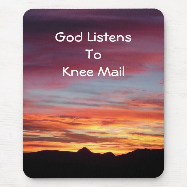 O deus escuta o mousepad do correio do joelho (Frente)