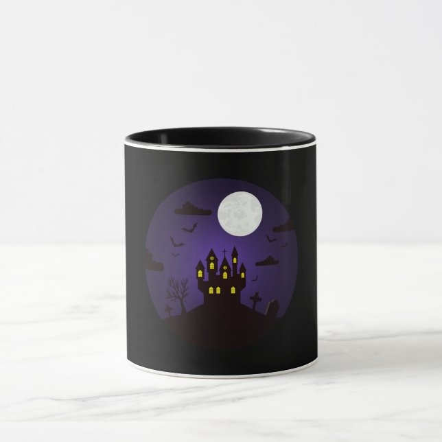 O Dia das Bruxas - caneca do castelo de Dracula (Centro)
