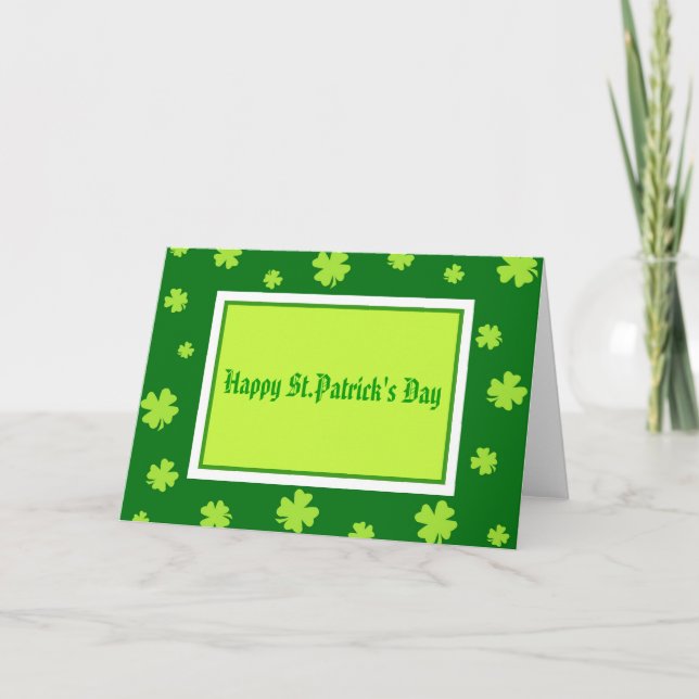 O dia de St Patrick feliz - cartão (Frente)