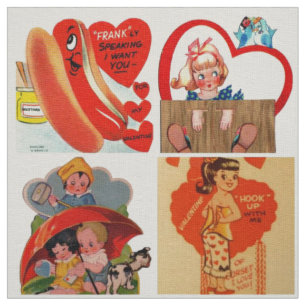 o dia dos namorados do vintage carda o tecido