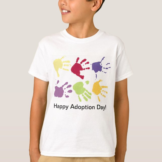O dia feliz da adopção caçoa o t-shirt (Frente)