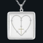 O "diamante" Coração-Deu forma à colar do rosário<br><div class="desc">O " diamante" Coração-Deu forma à colar do rosário.  Não há nenhum diamante real nesta colar.  Sinta livre mudar a cor do fundo através ferramentas da personalização de Zazzle das grandes.</div>