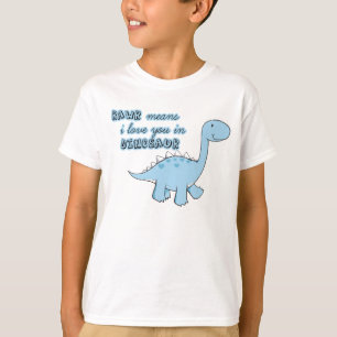 o dinossauro caçoa o t-shirt