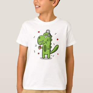 O dinossauro de Rockosaur caçoa o t-shirt