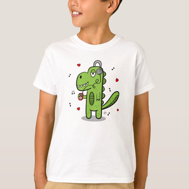 O dinossauro de Rockosaur caçoa o t-shirt (Frente)