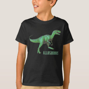 O dinossauro do Allosaurus caçoa o t-shirt