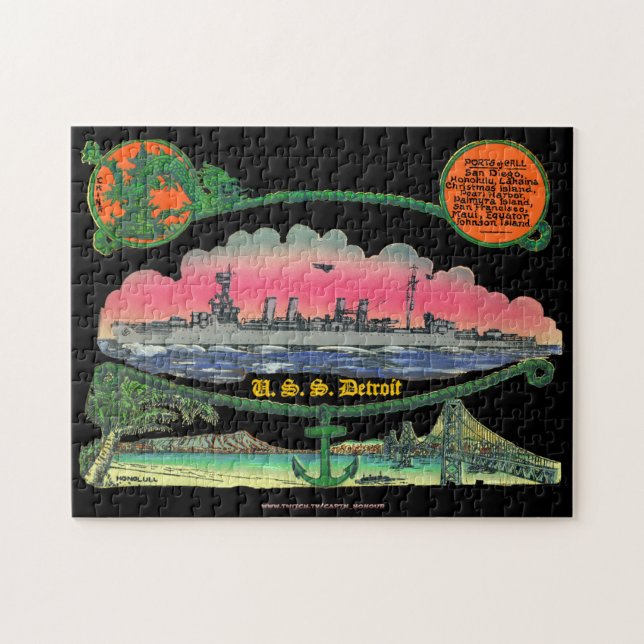 O "Dirty D" USA Detroit Quebra-cabeça (Horizontal)