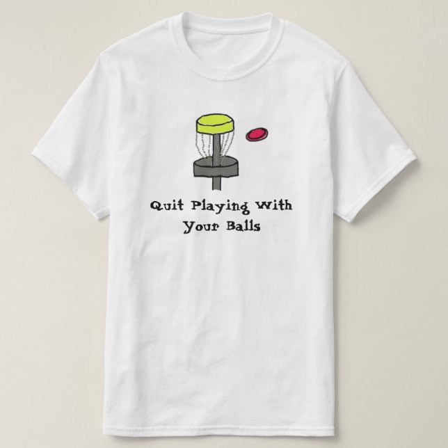 O #DiscGolf parou jogar com sua camisa das bolas (Frente do Design)