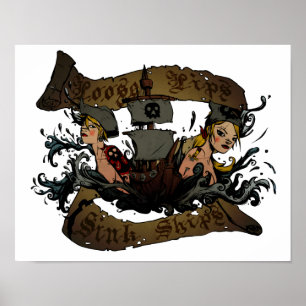 O dissipador fraco dos lábios envia o poster