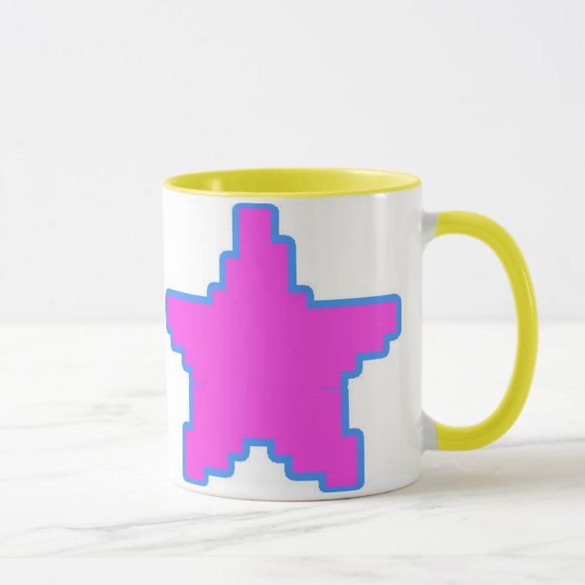 O dobro tomou partido caneca da estrela do pixel (Direita)