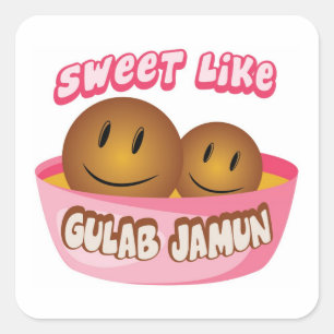 O doce gosta da etiqueta de Gulab Jamun