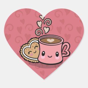 O doce trata etiquetas do coração