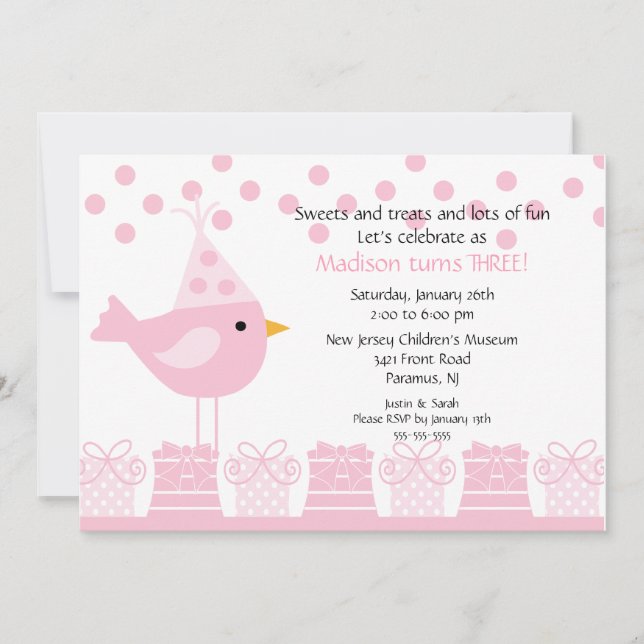 O doce trata o convite do aniversário do (Frente)