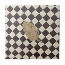 O Dourado Azulejo de cerâmica de folhas