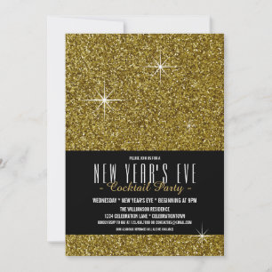 O Dourado Convite de festas de relâmpago de Ano No