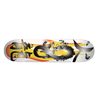 O dragão 3D do fogo da chama remix skates