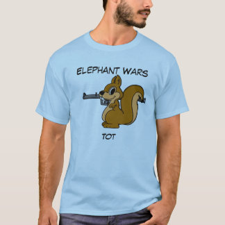 O elefante guerreia camisa curta da Capa - pequeno
