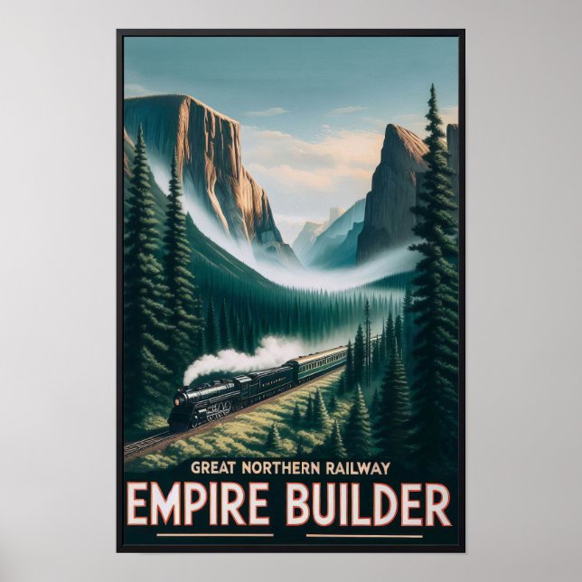 O Empire Builder Vintage Train Poster (Frente)