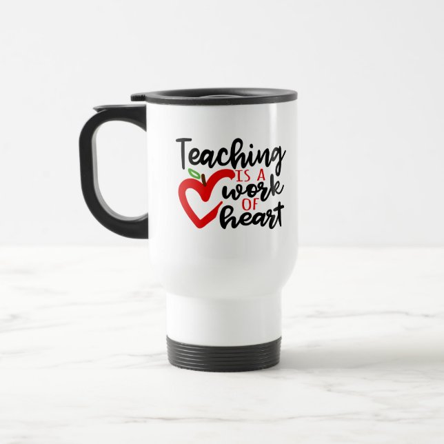 O ensino é um trabalho da caneca de viagem do (Esquerda)