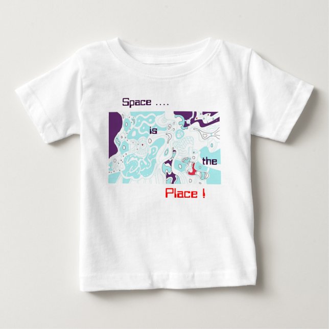 O espaço é o lugar! Camiseta abstrato (Frente)