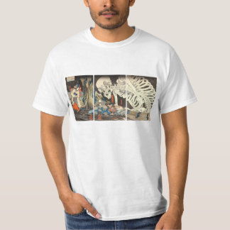 O esqueleto espectral chama o t-shirt