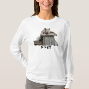 O esquilo de cinza oriental RELAXA! Camisa animal