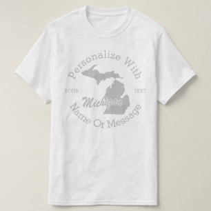O estado de Michigan PERSONALIZOU o t-shirt