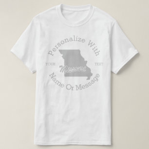 O estado de Missouri PERSONALIZOU o t-shirt