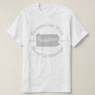 O estado de Pensilvânia PERSONALIZOU o t-shirt