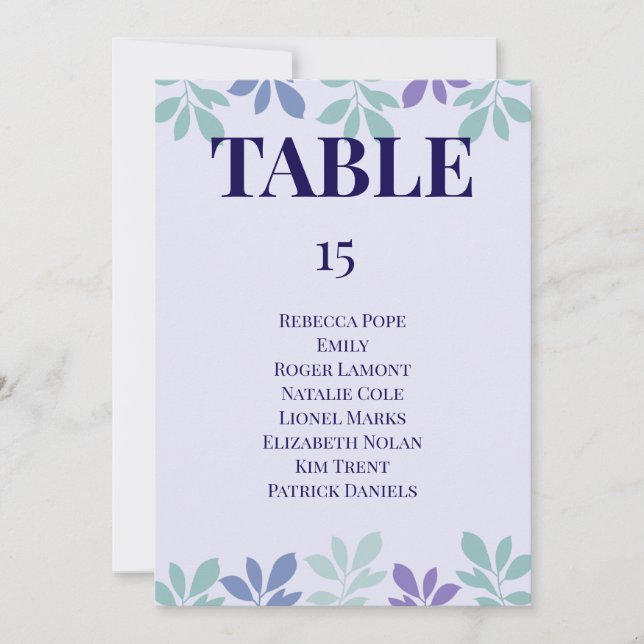 O Eterno Começa Aqui: Um cartão de mesa de casamen (Frente)