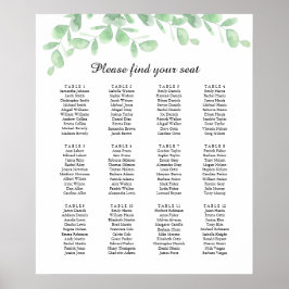 O eucalipto sai. Poster de Gráfico de Casamento