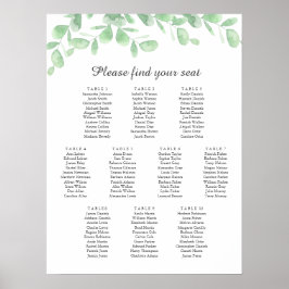 O eucalipto sai. Poster de Gráfico de Casamento