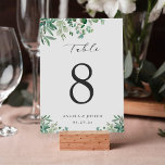 O Eucalyptus Verde Deixa Uma Placa De Número De Ta<br><div class="desc">O Eucalipto Verde Deixa O Cartão De Número Da Mesa De Casamento. Personalize este modelo um por um (por exemplo,  do número 1 a xx) e adicione cada placa numérica separadamente ao seu carrinho.</div>