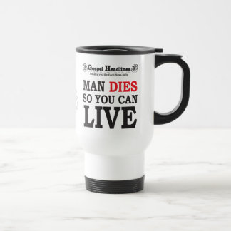 O evangelho Headlines a caneca de viagem cristã