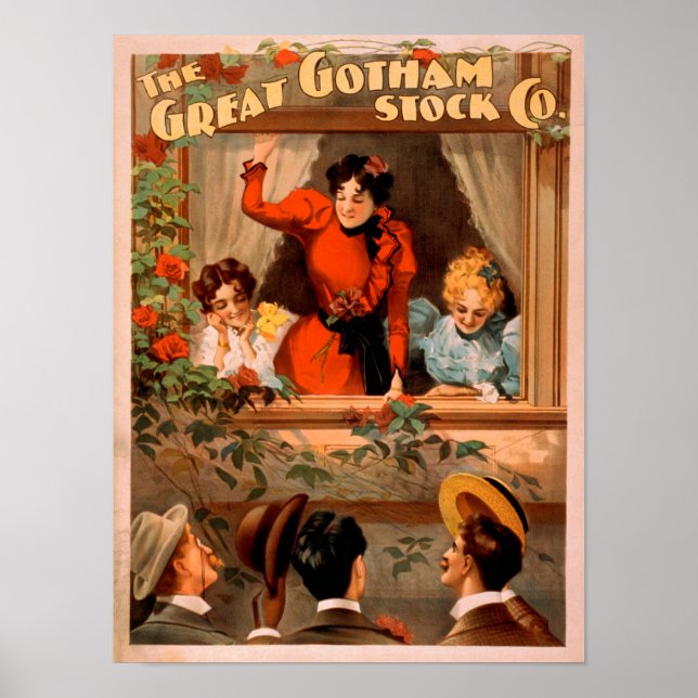 O Excelente de Teatro da Poster Gotham Stock Co. (Frente)
