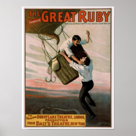 "O Excelente Ruby", Poster de Teatro Vintage