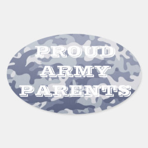 O exército orgulhoso Parents a etiqueta oval do