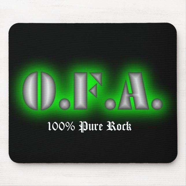 O.F.A. 100% Mousepad puro (preto) (Frente)