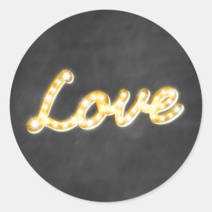 O famoso do vintage ilumina a etiqueta do amor -