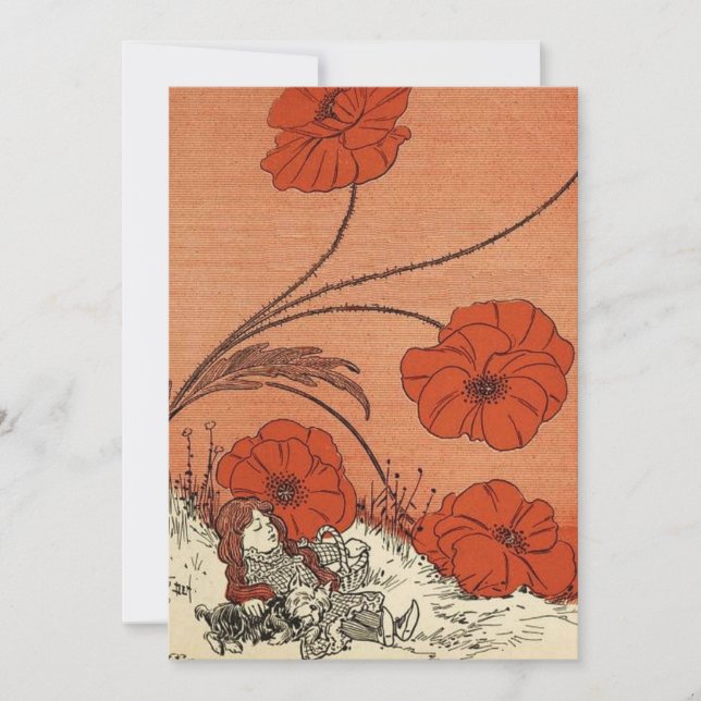 O Feiticeiro de Oz Dorothy e Toto nas Poppies (Frente)