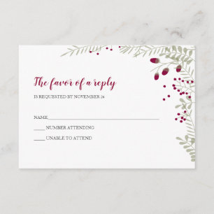 O feriado ramifica RSVP Wedding