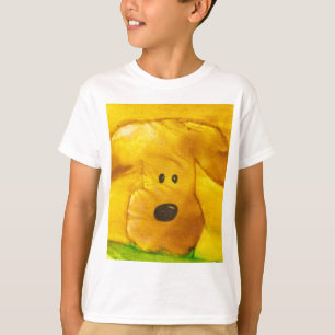 O filhote de cachorro da aguarela caçoa o t-shirt