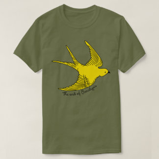 O fim da paralisia de T-Shirt de pássaro amarelo