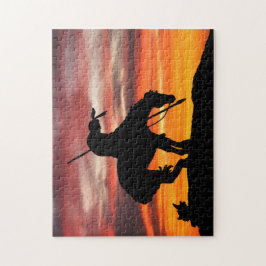 O fim da trilha Silhouette Quebra-cabeça