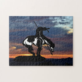 O fim do trilho Silhouette Quebra-cabeça