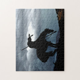 O fim do trilho Silhouette Quebra-cabeça